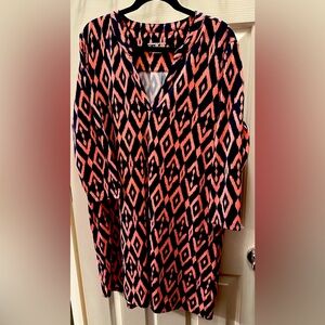 Southern Tide 3/4 sleeve orange v neck dress-XL, gently worn